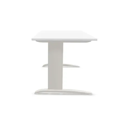Bureau BUENOS AIRES - Blad wit en aluminium poten - 180x80 cm