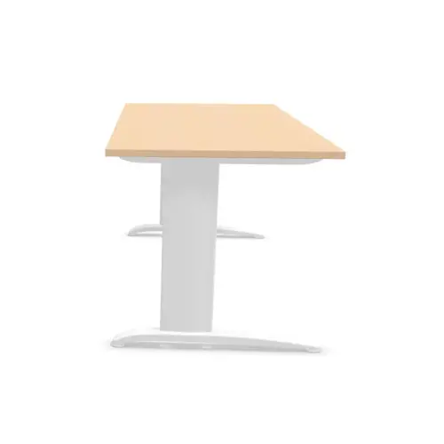 Bureau Buenos Aires - Blad beuk en witte poten - 180x80 cm 