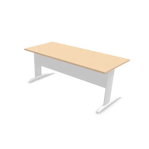 Bureau Buenos Aires - Blad beuk en witte poten - 180x80 cm 