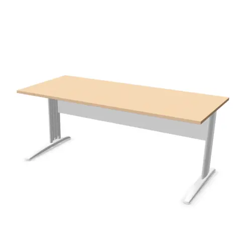 Bureau Buenos Aires - Blad beuk en witte poten - 180x80 cm 