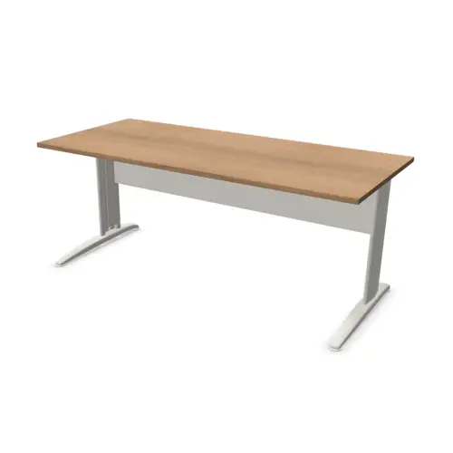 Bureau Buenos Aires - Blad notenhout en aluminium poten - 180x80 cm
