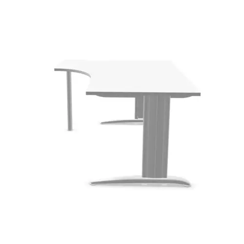 Bureau BUENOS AIRES compact terug naar links wit/wit, L160 