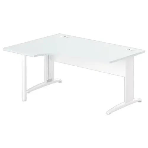 Bureau BUENOS AIRES compact retour naar links grijs/wit, L160
