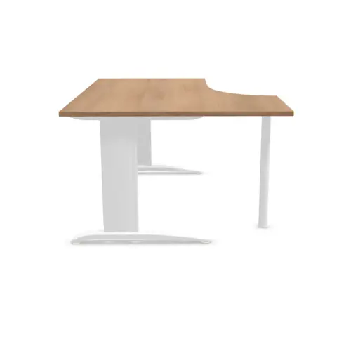 Bureau BUENOS AIRES compact terug naar links notenhout/wit, L160