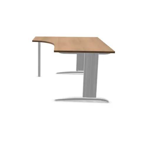 Bureau BUENOS AIRES compact terug naar links notenhout/wit, L160