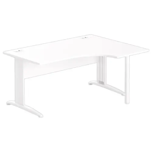 Bureau BUENOS AIRES compact terug naar rechts wit/wit, L160