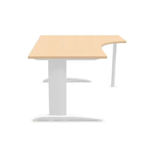 Bureau BUENOS AIRES compact retour naar rechts beuken/wit, L160