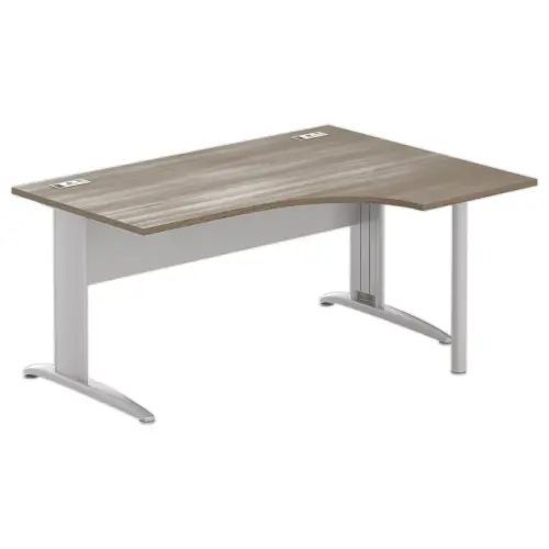 Bureau BUENOS AIRES compact rechts terug noot/alu, L160 