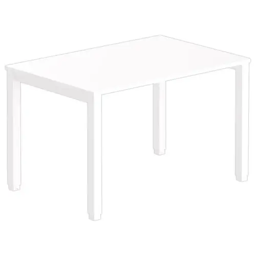 Bureau BRUXELLES 120 x 80 wit - witte poten 