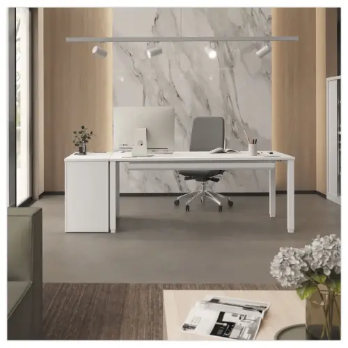 Bureau BRUXELLES 120 x 80 wit - witte poten 