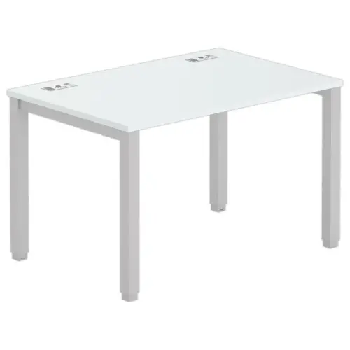 Bureau BRUXELLES 120 x 80 grijs - aluminium poten 