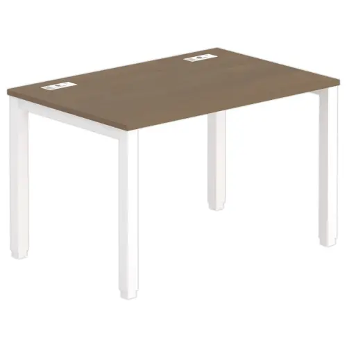 Bureau BRUXELLES 120 x 80 notenhout - witte poten