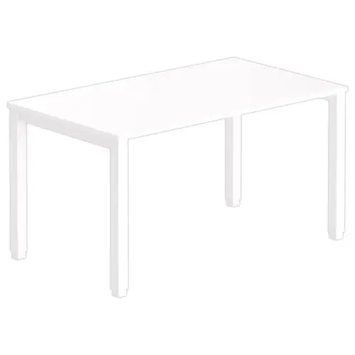 Bureau BRUXELLES 140 x 80 wit - witte poten 