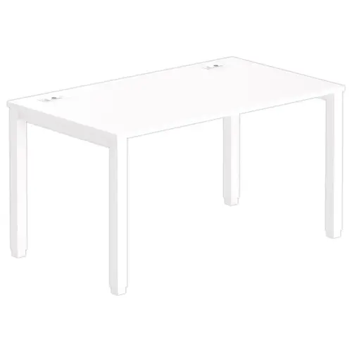 Bureau BRUXELLES 140 x 80 wit - witte poten 