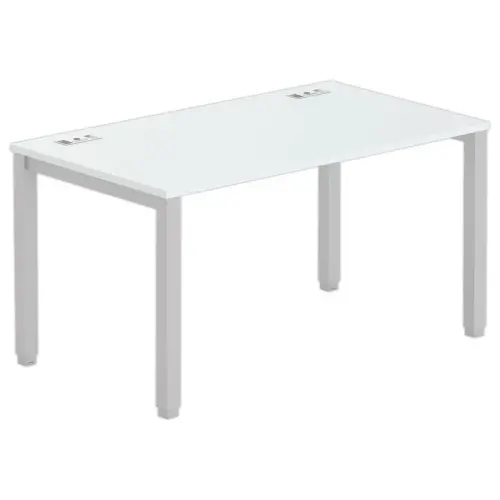 Bureau BRUXELLES 140 x 80 grijs - aluminium voet 