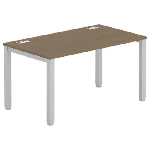Bureau BRUXELLES 140 x 80 noten - aluminium poten