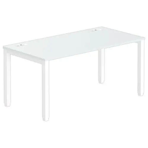 Bureau BRUXELLES 160 x 80 grijs - witte poten 