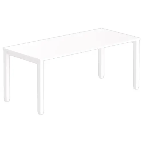 Bureau BRUXELLES 180 x 80 wit - witte poten