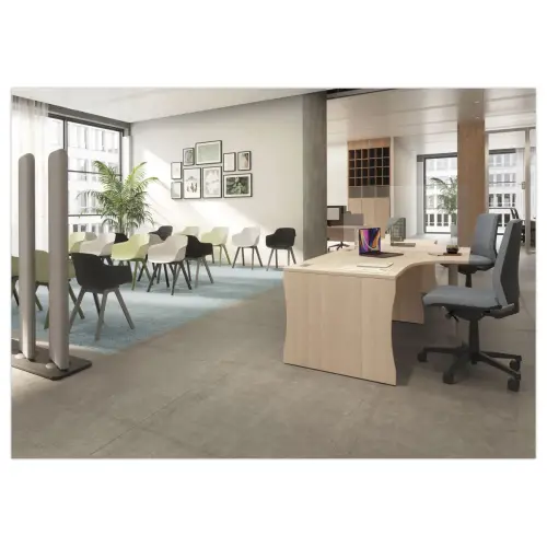 Bureau BUDAPEST compact rechts terug eiken L160 