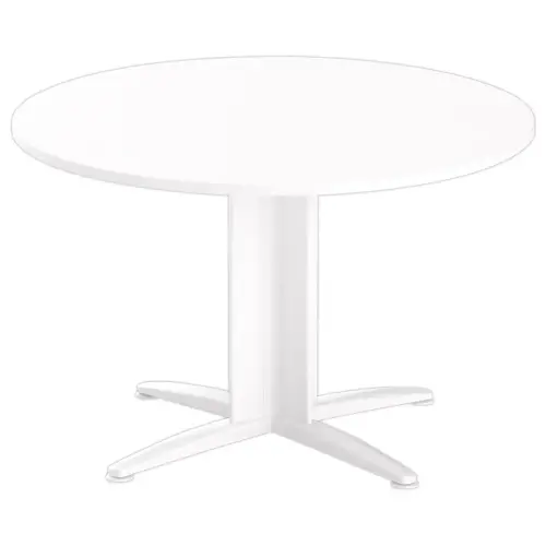 Tafel vergader rond diam. 116cm wit/wit
