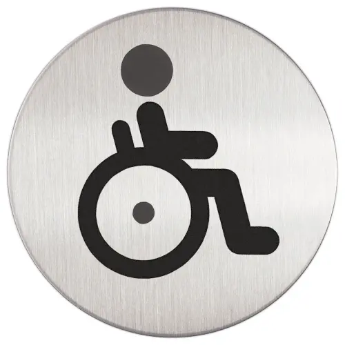 Ronde deurbordjes "toiletten gehandicapten" 