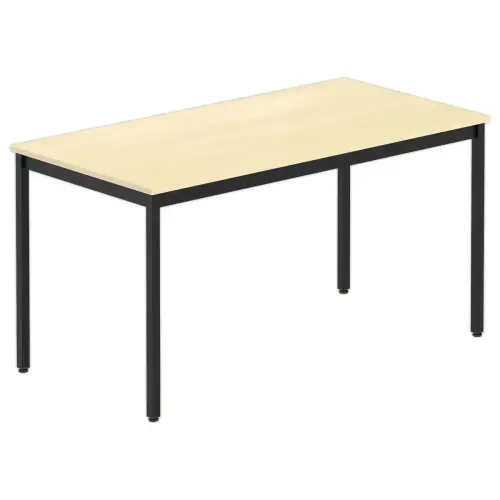 Rechthoekige multifunctionele tafel 140 x 70 beuken / zwart