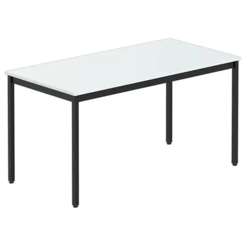 Rechthoekige multifunctionele tafel 140 x 70 grijs / zwart