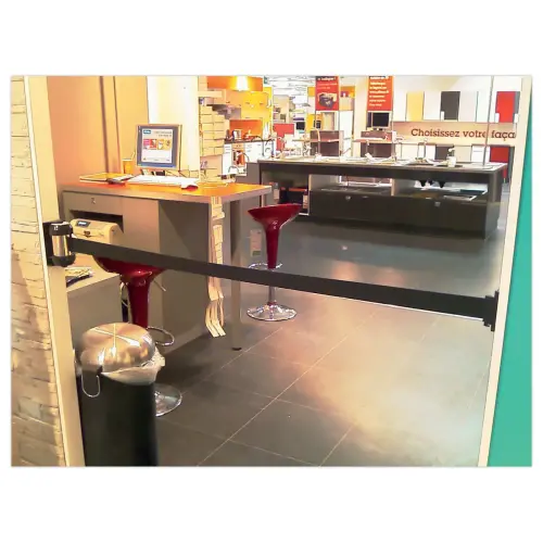 Wandhaspel met zwarte band 2m - Viso 