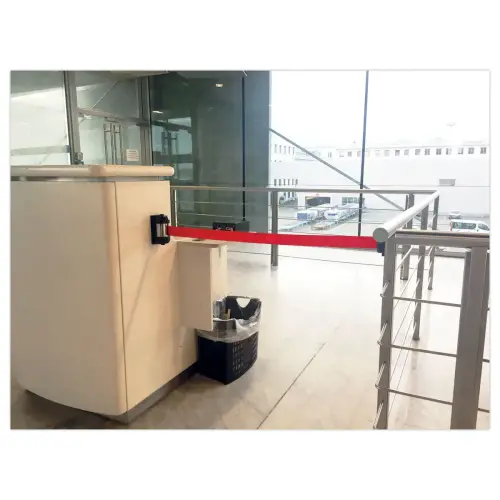Wandhaspel met rode band 2m - Viso