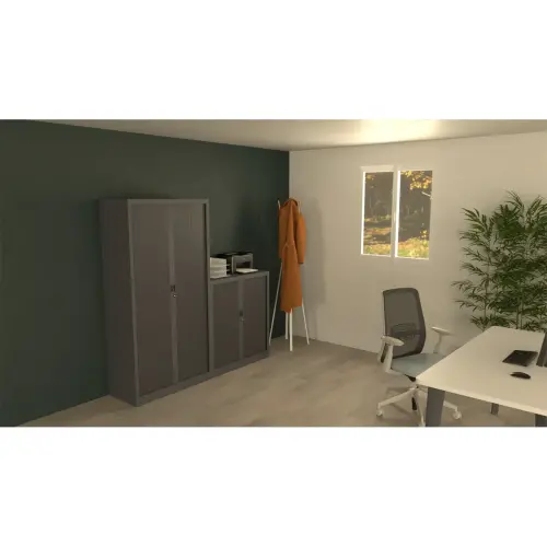 Lage metalen kast - 100 x 100 cm - Antraciet