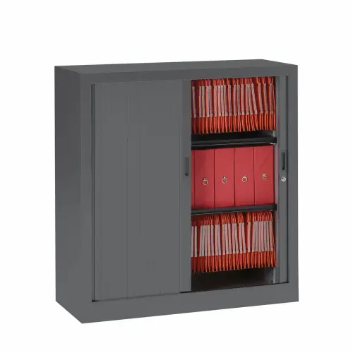 Lage metalen kast - 100 x 100 cm - Antraciet