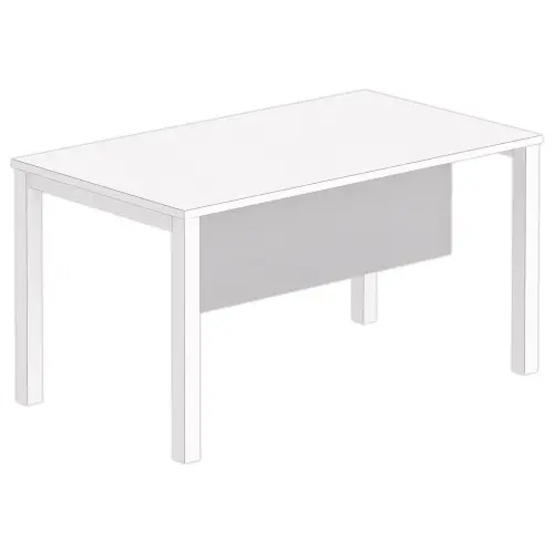 Melamine achterwand L 140 aluminium 