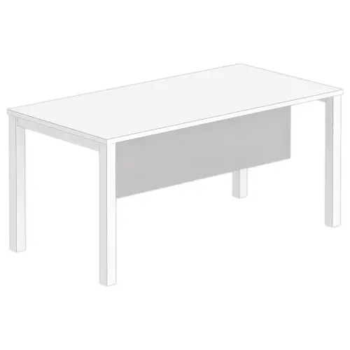 Melamine achterwand L 160 aluminium