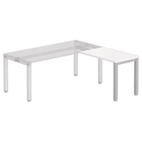 Retour BRUSSEL 98 x 60 wit blad - aluminium poten