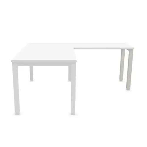 Retour BRUSSEL 98 x 60 wit blad - aluminium poten