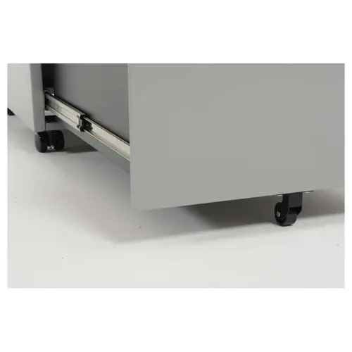 Mobiele metalen kast 2 lades aluminium gemonteerd