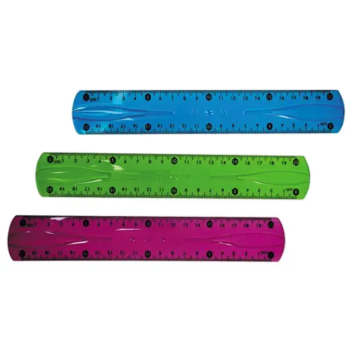 Dubbele plastic bureauregel - 20 cm