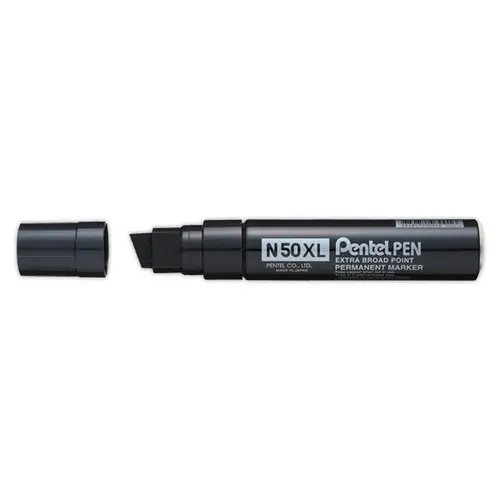 Permanente markeerstift - Beitelpunt 17 x 7 mm - Zwart - PENTEL