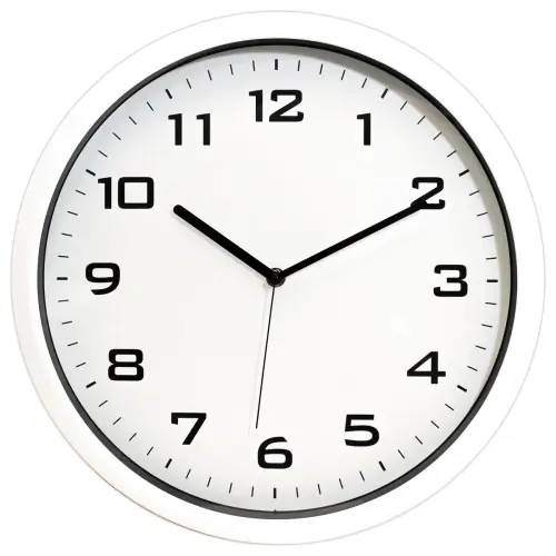 Stille Quartz Klok 38 cm FIDUCIAL wit 