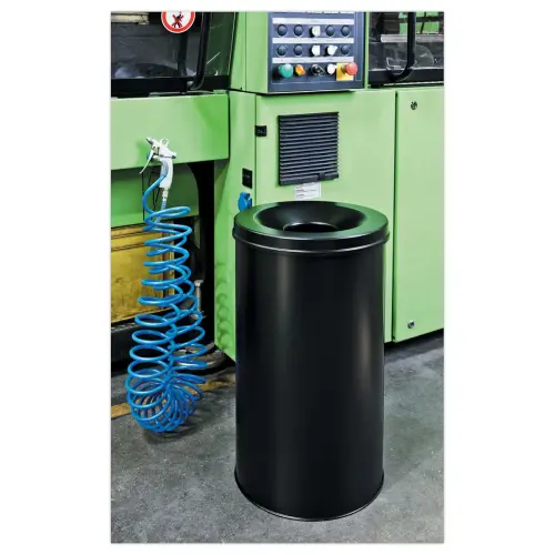 Vuurvaste papierkorf 60 Liter zwart
