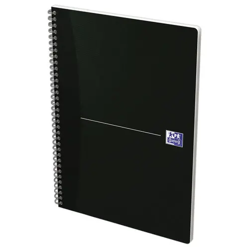 Spiraalschrift A4 Essentials - 5 x5 - 180 pagina's - Zwart - OXFORD 