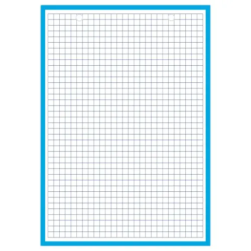 Blok van 30 vellen blauwe A5 bristolkaart 5x5