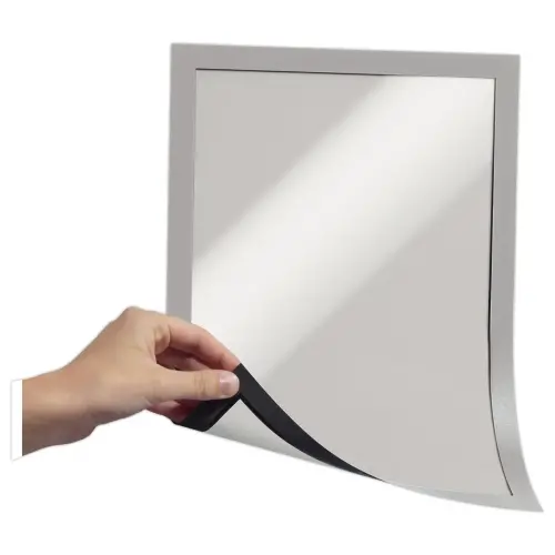 5 Magnetische kaderhoezen voor signalisatie Duraframe A4 zilver kader