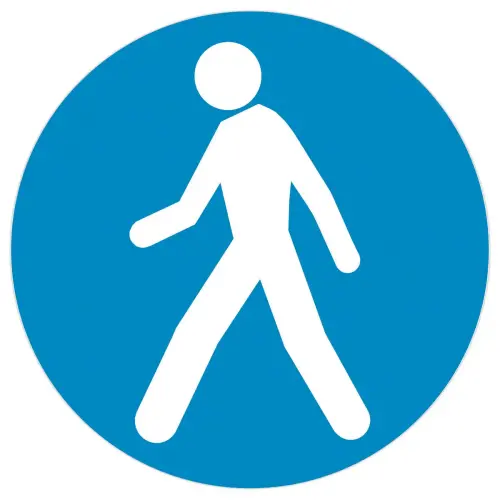 Vloermarkering adhesief voor voetgangersroutes