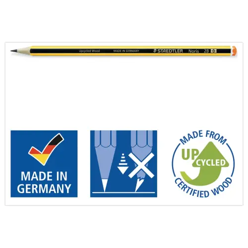 12 Potloden - gerecycleerd hout - 2B - STAEDTLER