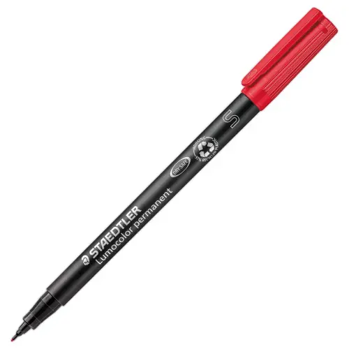 Permanente viltstift voor overheadprojectie Lumocolor - 0,4mm - rood - STAEDTLER