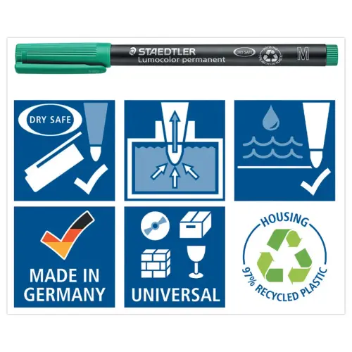 Permanente viltstift STAEDTLER LUMOCOLOR - medium punt 