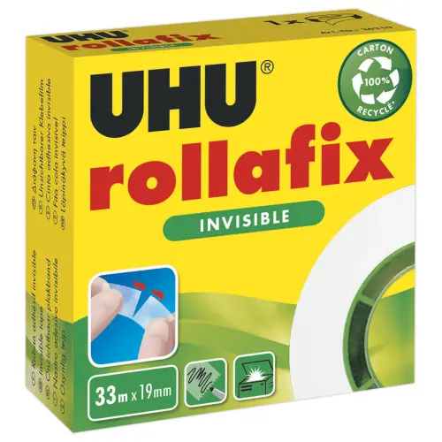 Onzichtbare tape Rollafix UHU - 33 m x 19 mm 