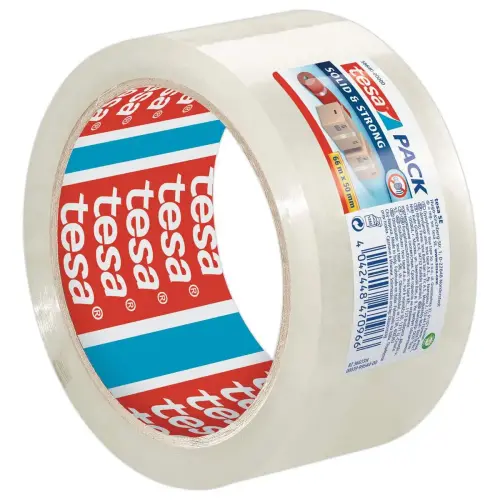 Roll transparante PP tape SOLIDSTRONG - 66m x 50mm - TESA
