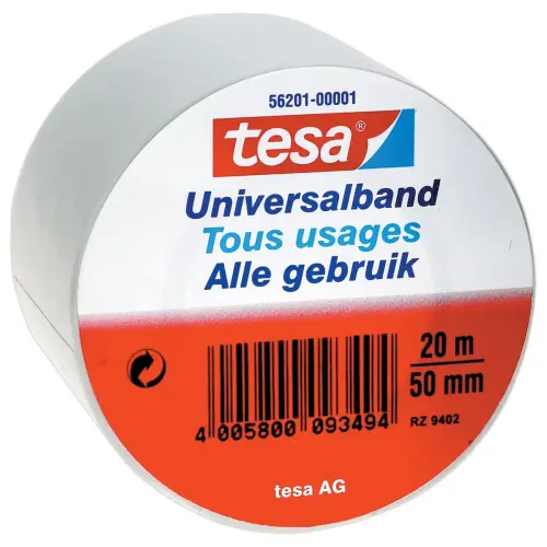 PVC-lijmrol voor reparatie TESA - 20m x 50mm Wit